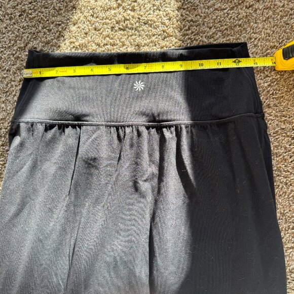 Athleta Trascend Mini Skirt Black Stretchy Ruched Size Medium - Picture 4 of 5